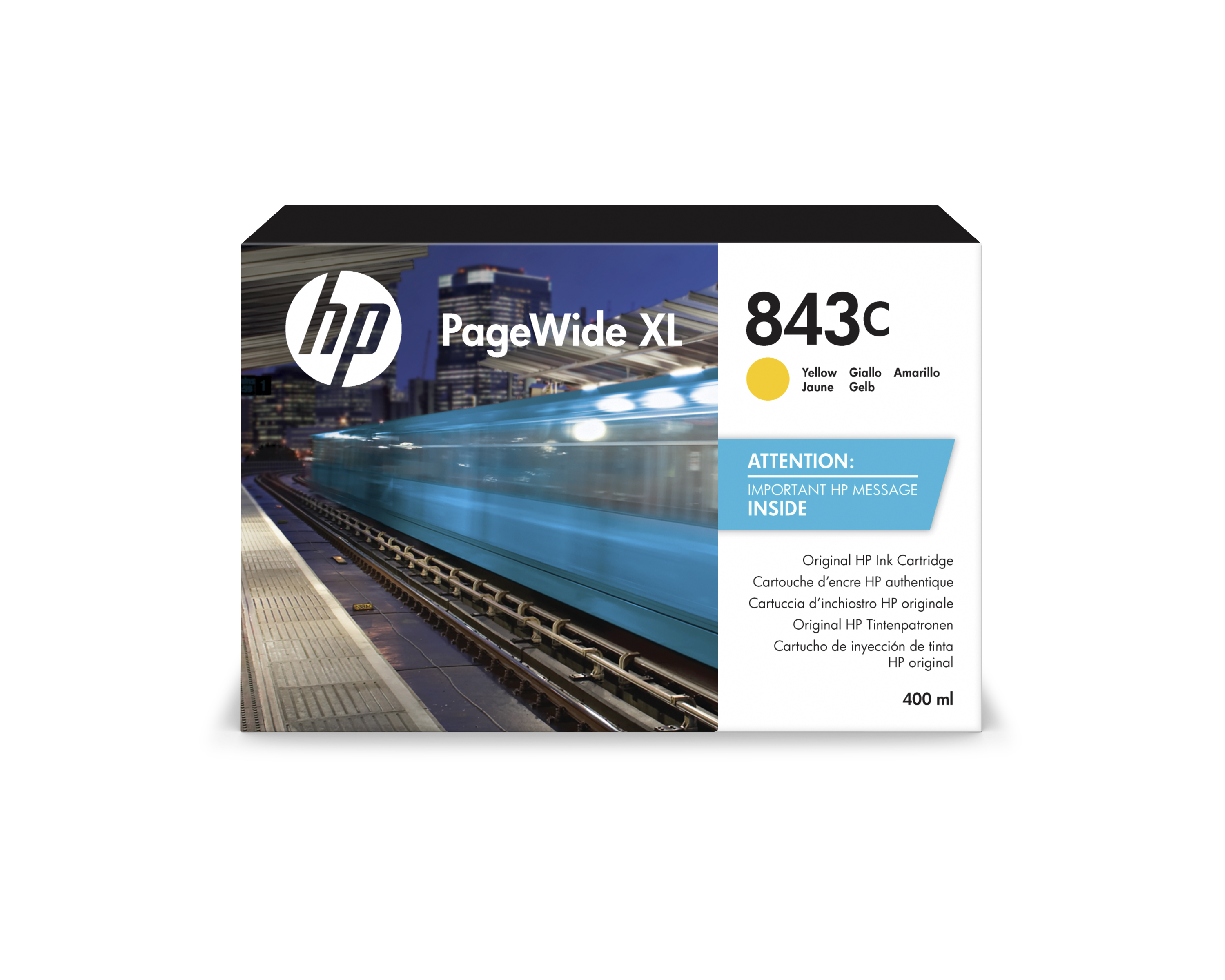 HP 843C PageWide Tinte gelb - 400 ml