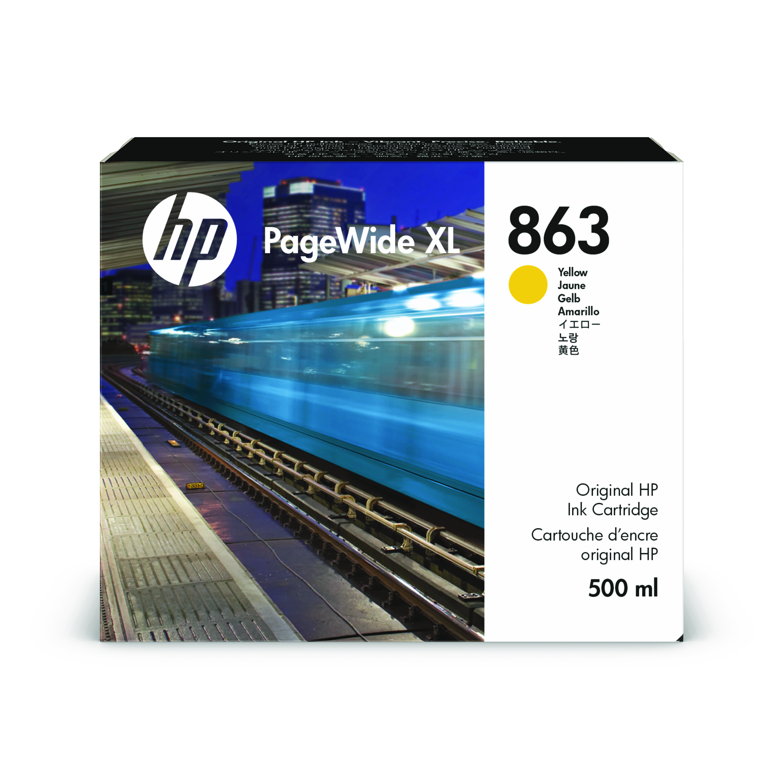 HP 863 PageWide Tinte gelb - 500 ml