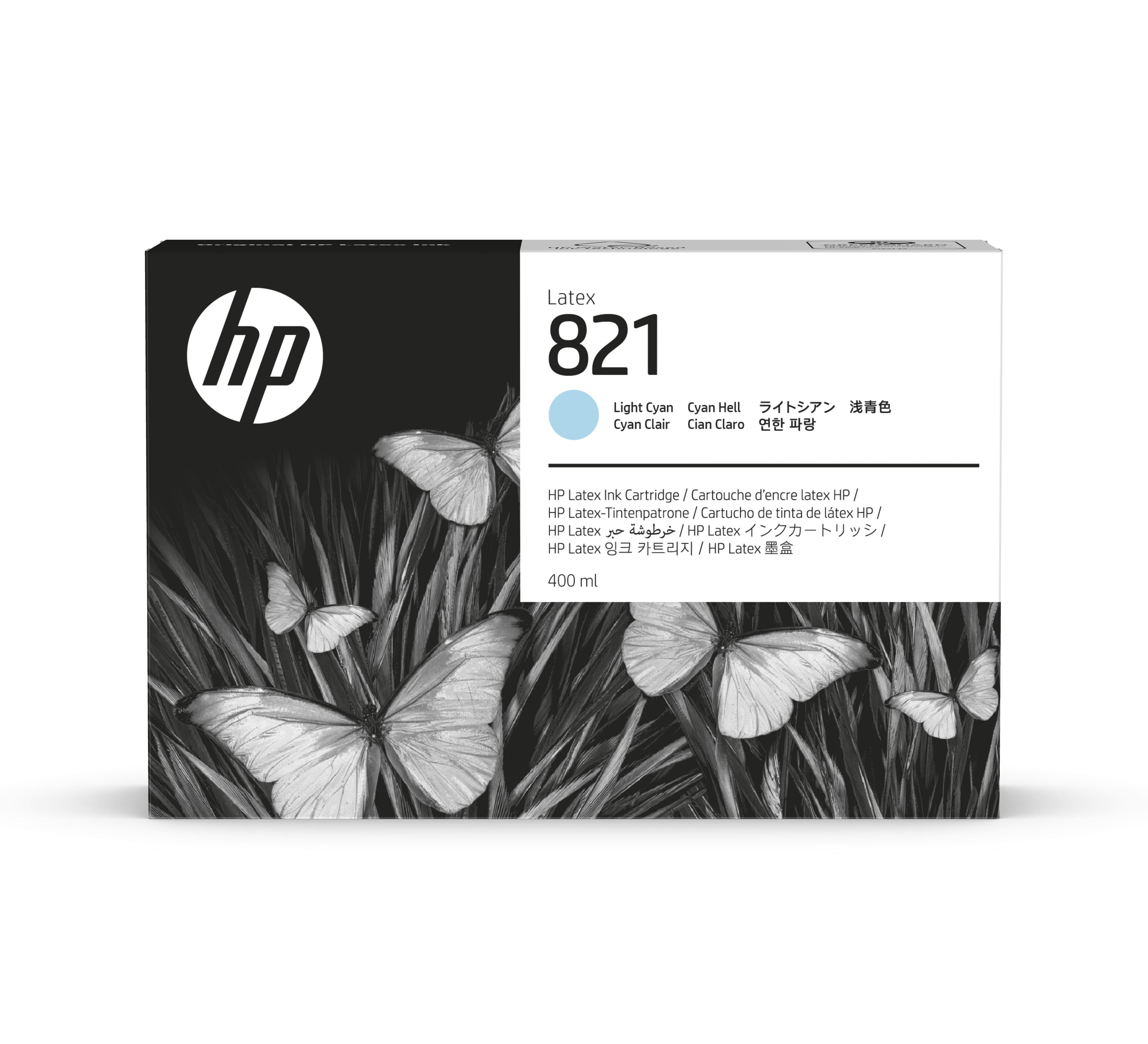 HP 821A Latex Tinte hell cyan - 400 ml HP 821A Latex Tinte hell cyan - 400 ml