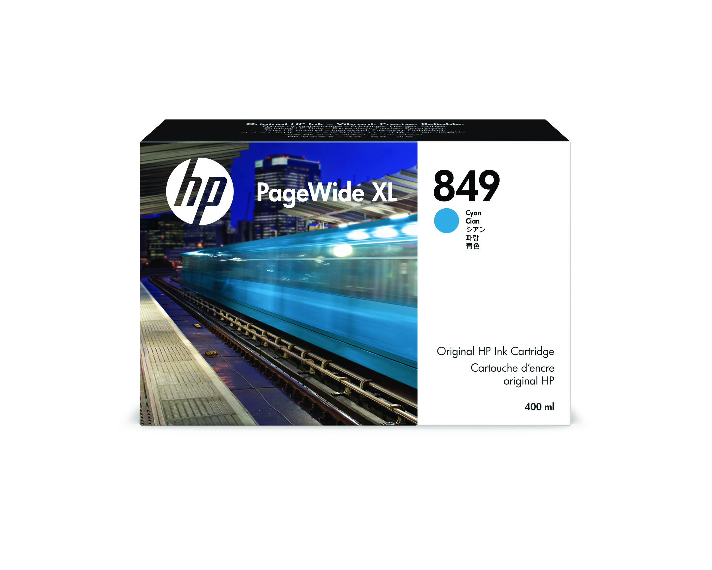 HP 849 PageWide Tinte cyan - 400 ml