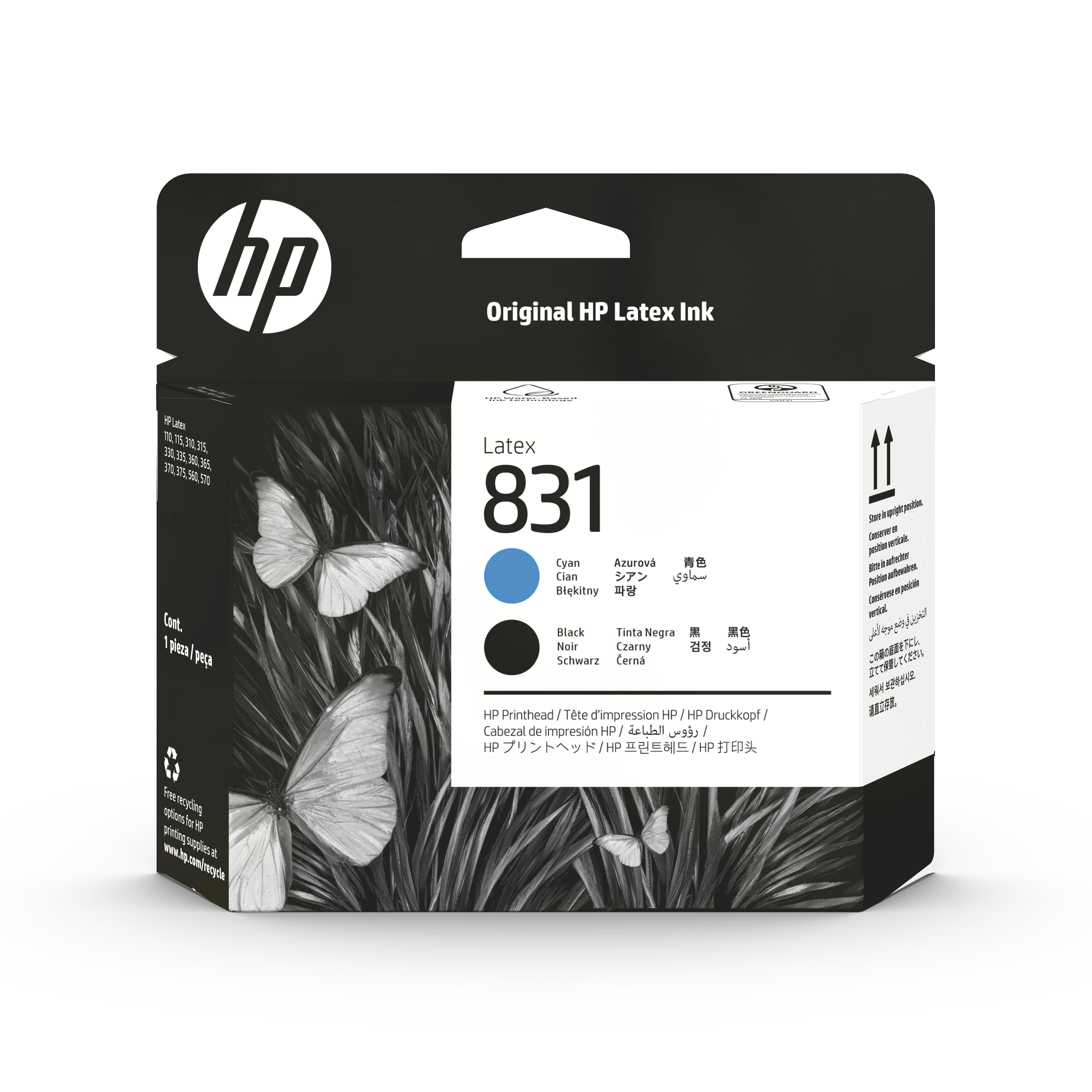 HP 831 Original Druckkopf cyan und schwarz