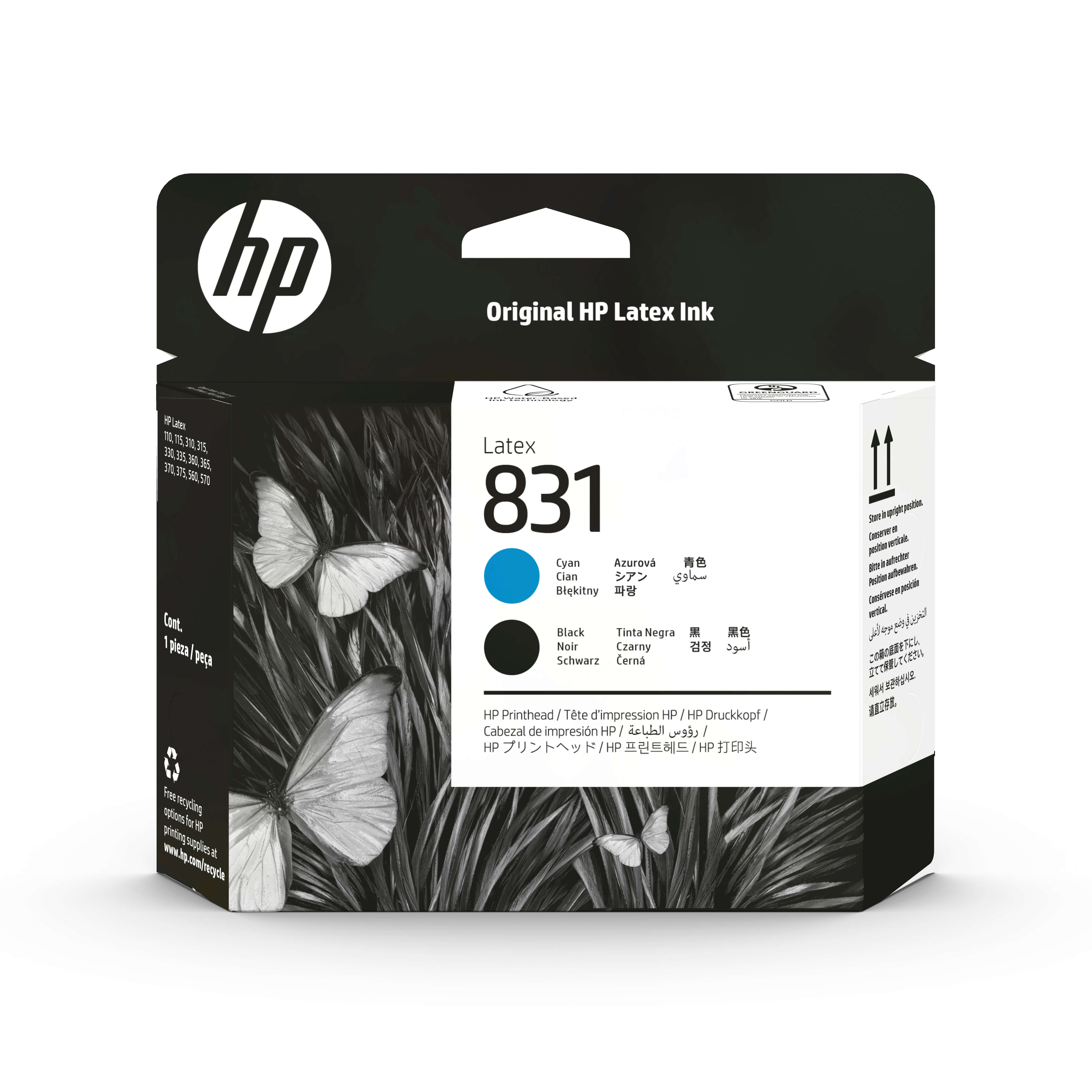 HP 831 Original Druckkopf cyan und schwarz HP 831 Original Druckkopf cyan und schwarz