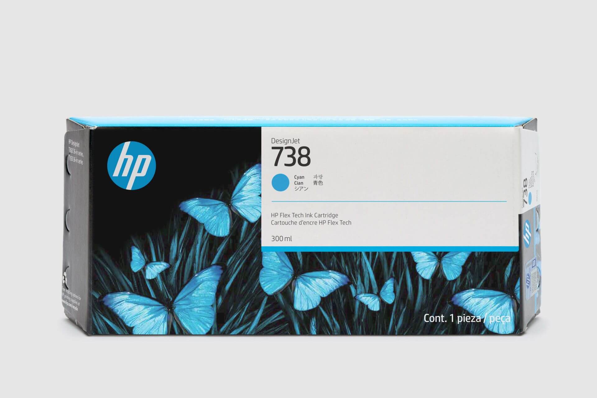 HP 738 DesignJet Druckerpatrone Cyan, 300 ml HP 738 DesignJet Druckerpatrone Cyan, 300 ml