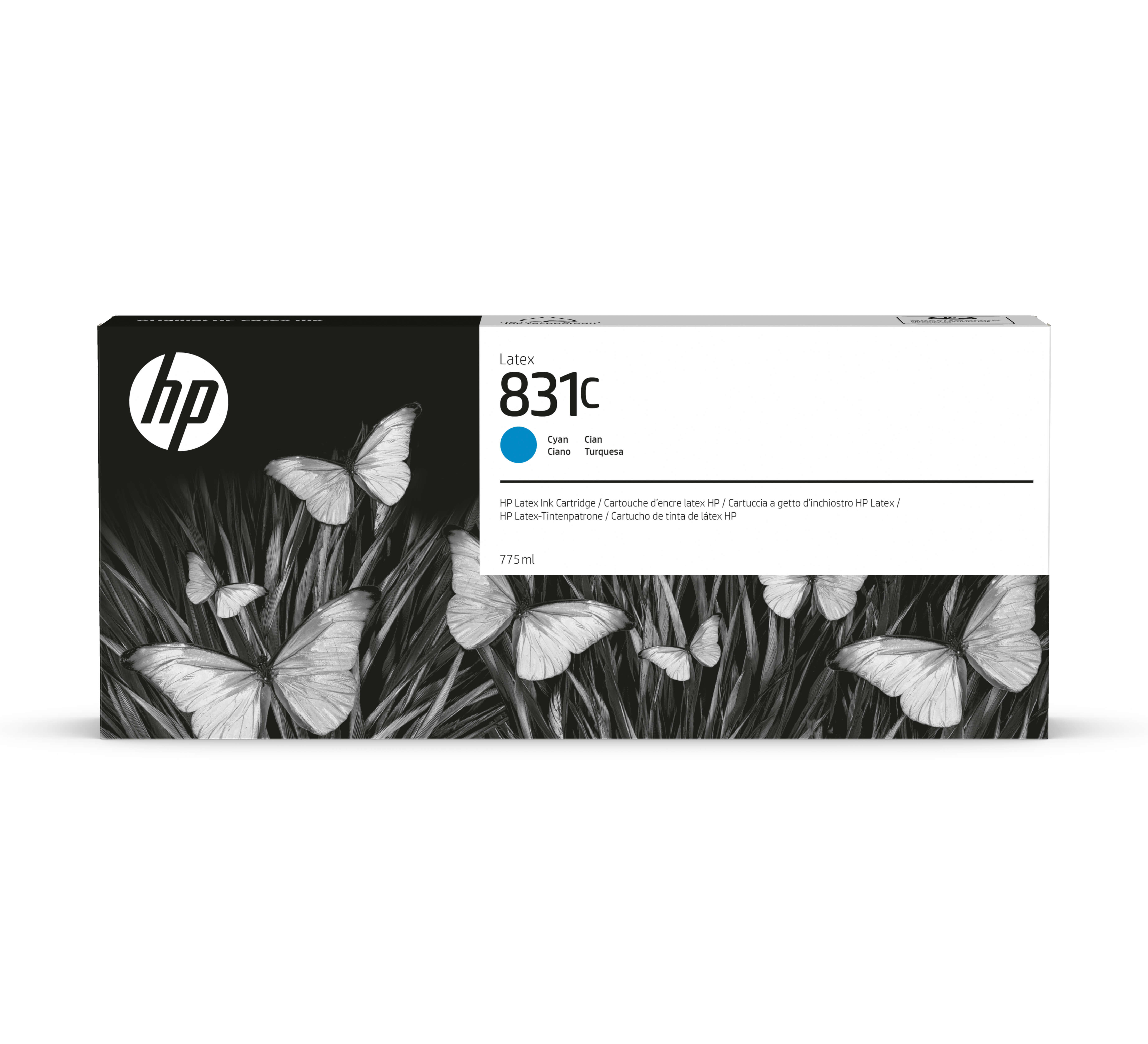 HP 831C Latex Tinte cyan - 775 ml HP 831C Latex Tinte cyan - 775 ml