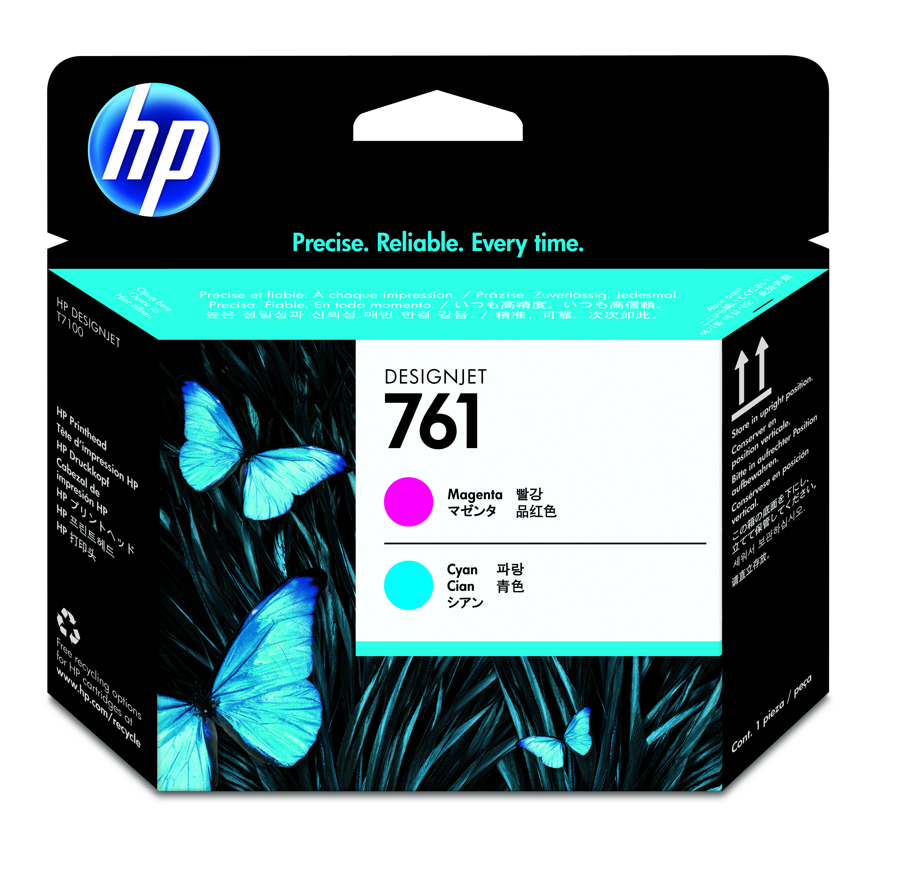 HP 761 Original Druckkopf magenta und cyan