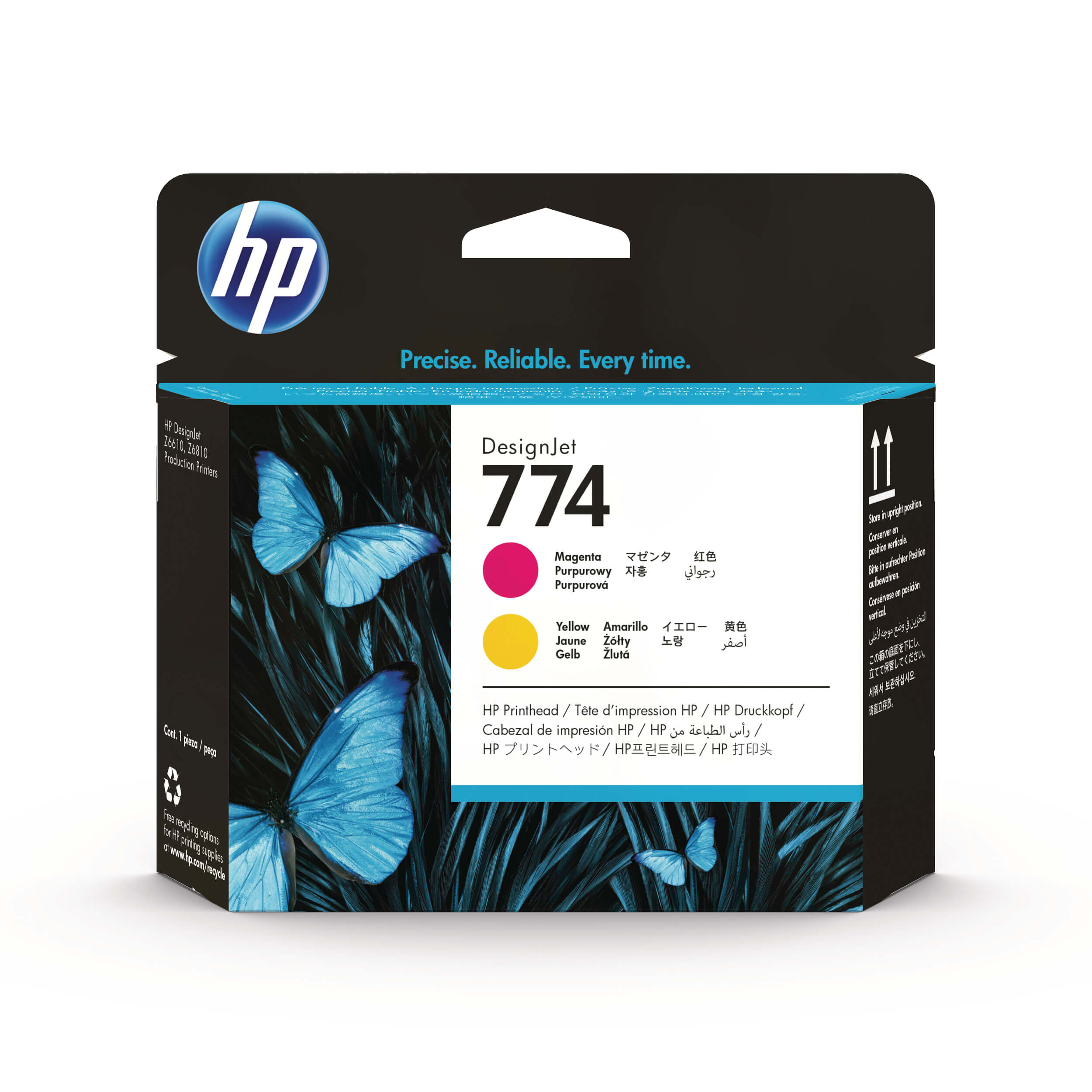 HP 774 Original Druckkopf magenta und gelb