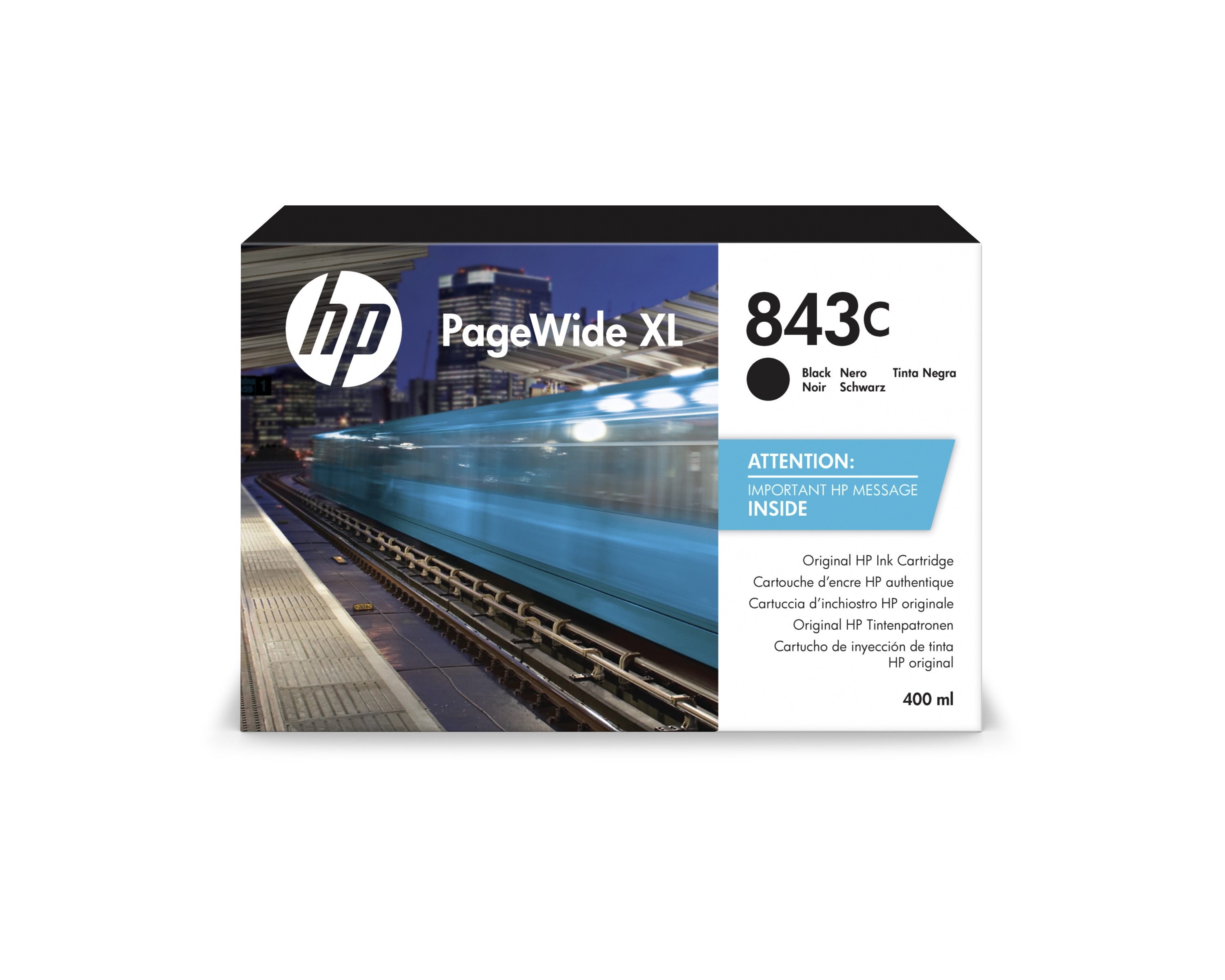 HP 843C PageWide Tinte schwarz - 400 ml