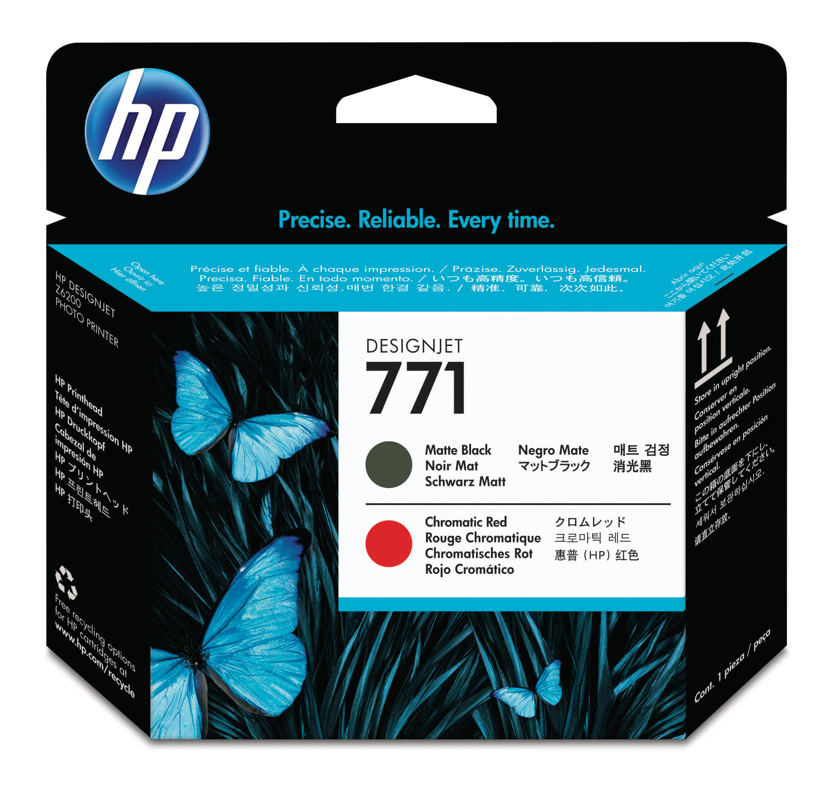 HP 771 Original Druckkopf matt schwarz / chrom rot HP 771 Original Druckkopf matt schwarz / chrom rot