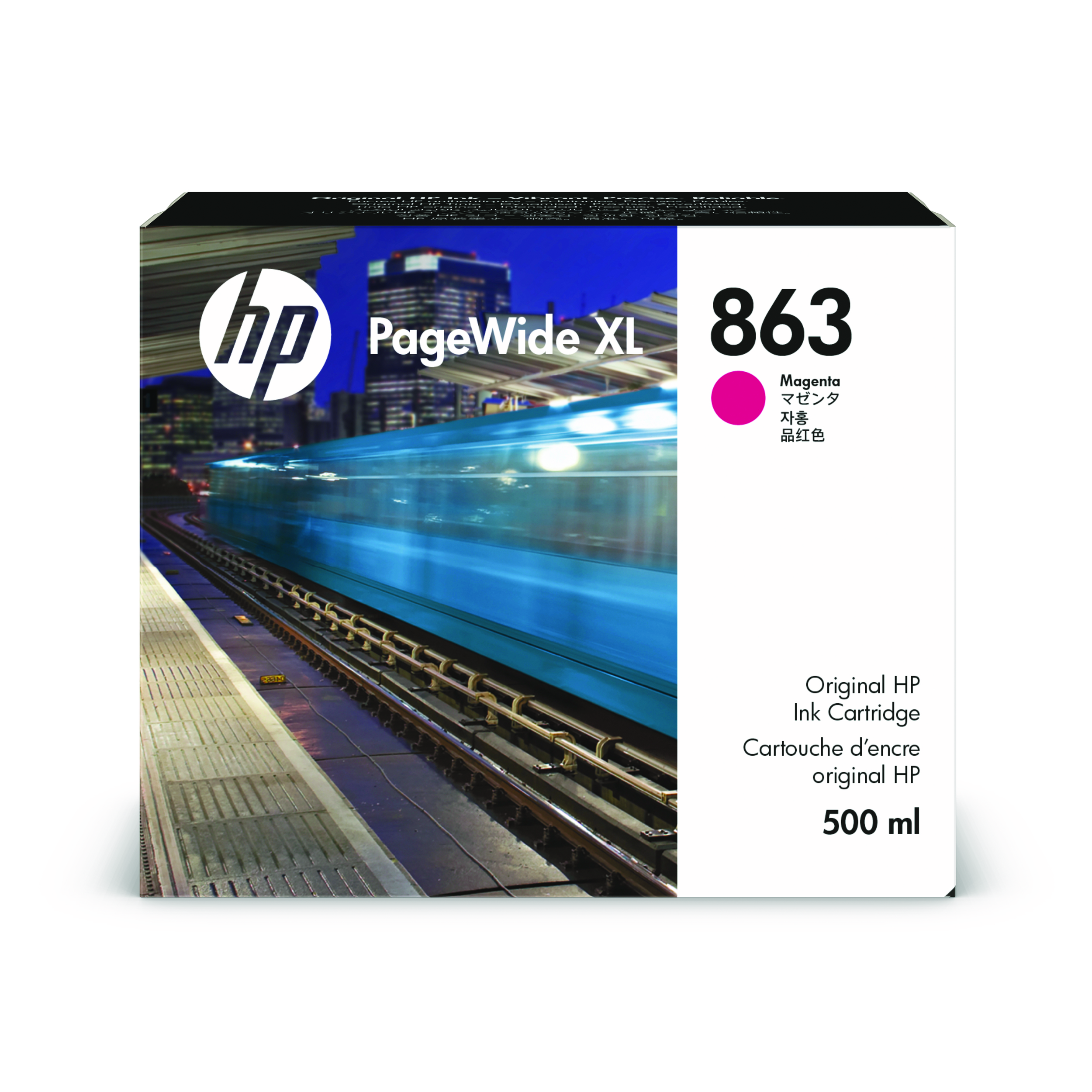 HP 863 PageWide Tinte magenta - 500 ml