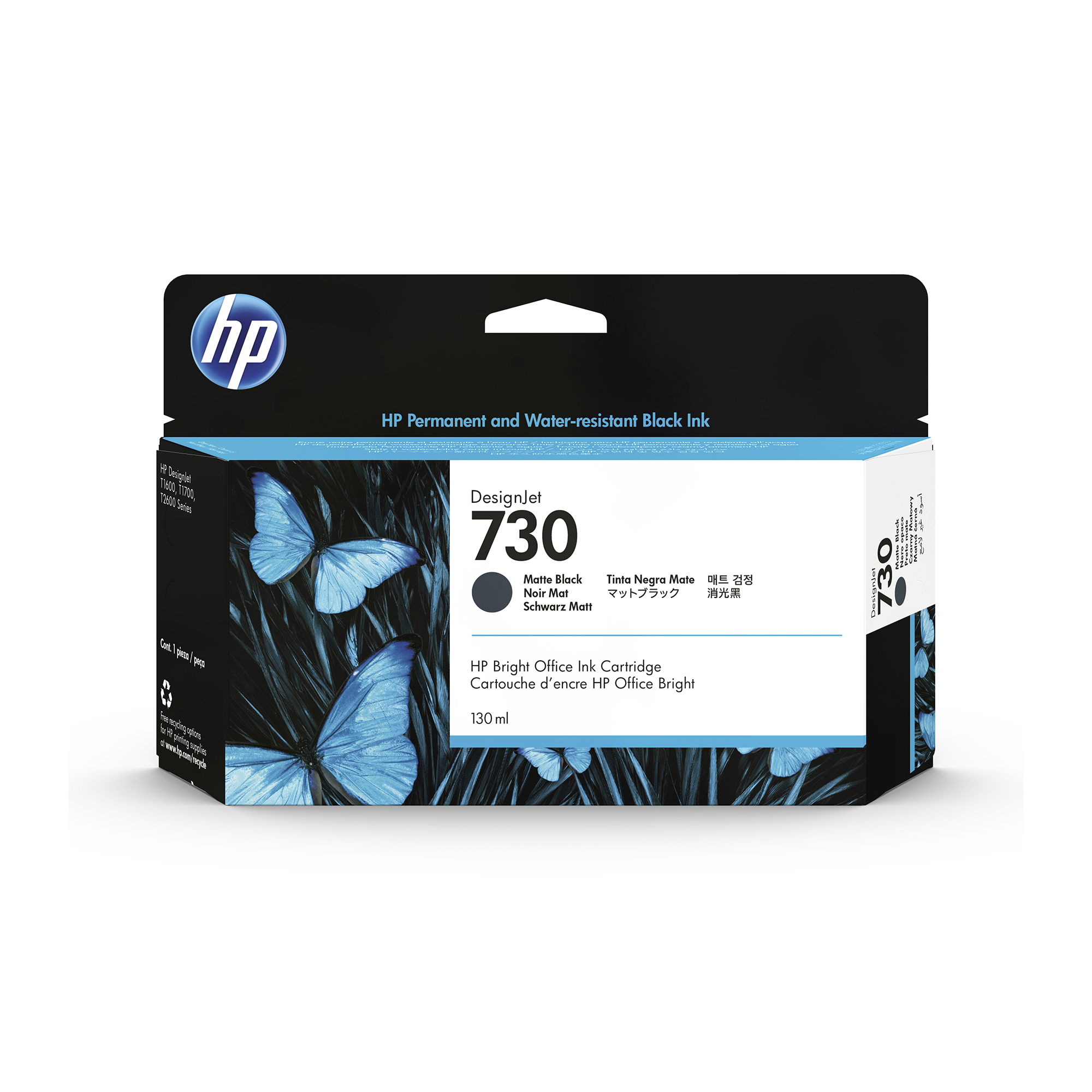 HP 730 Original Tinte matt schwarz - 130 ml