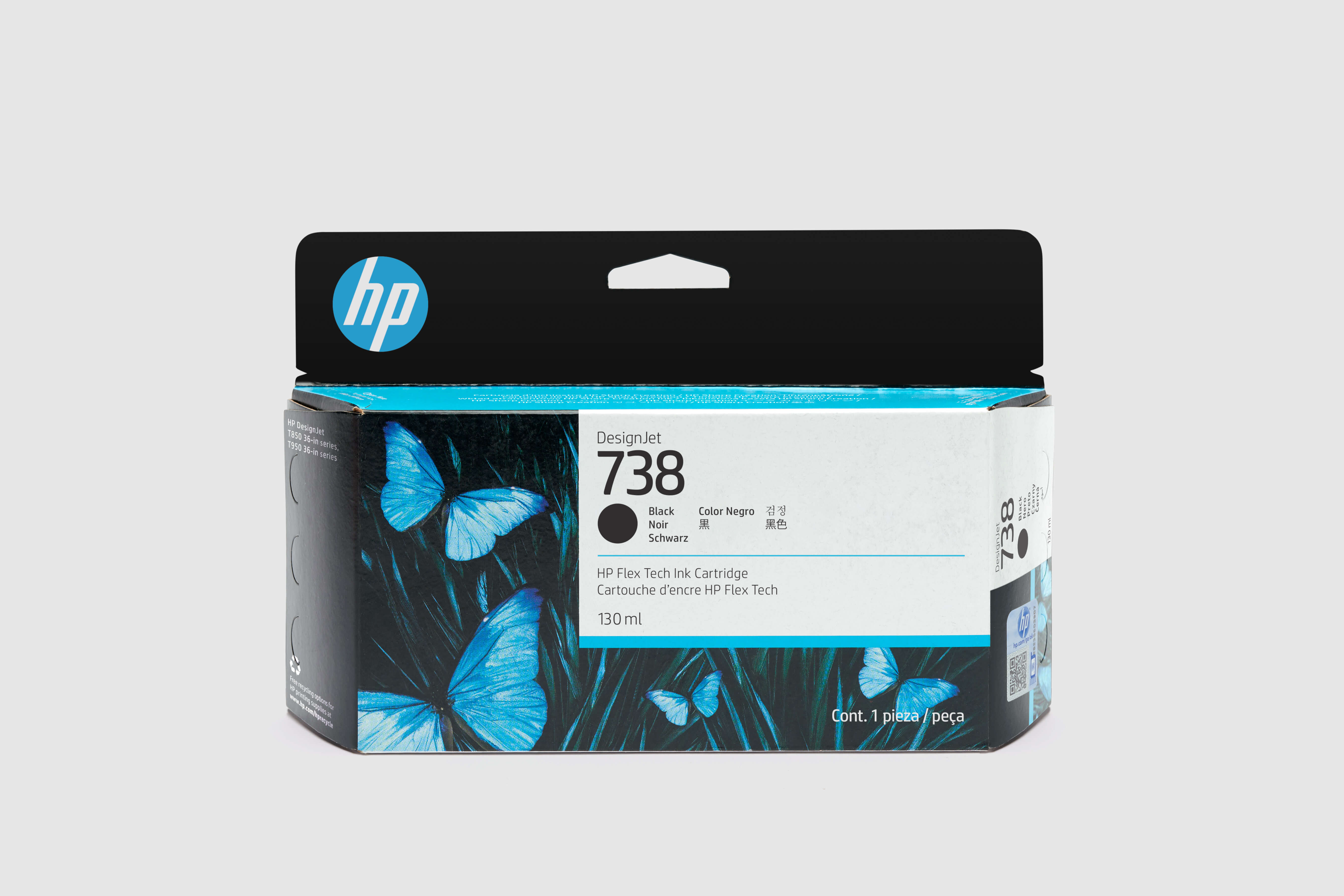 HP 738 DesignJet Druckerpatrone Schwarz, 130 ml HP 738 DesignJet Druckerpatrone Schwarz, 130 ml
