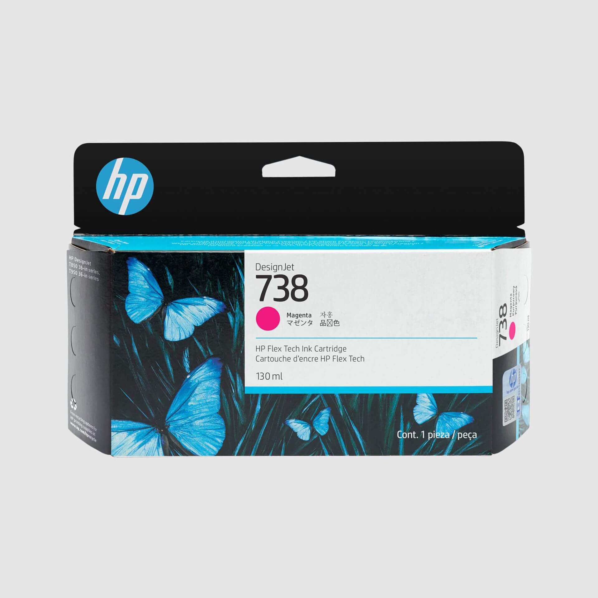 HP 738 DesignJet Druckerpatrone Magenta, 130 ml HP 738 DesignJet Druckerpatrone Magenta, 130 ml